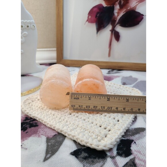 Himalayan Salt Shot Glasses Set of 2 Natural Pink Salt 3" Barware Wellness Gift - Picture 4 of 4